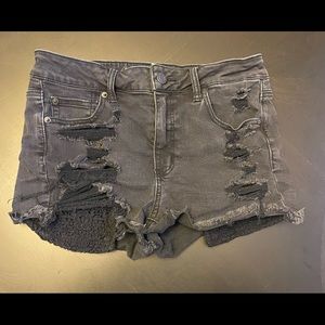 Black American eagle short shorts